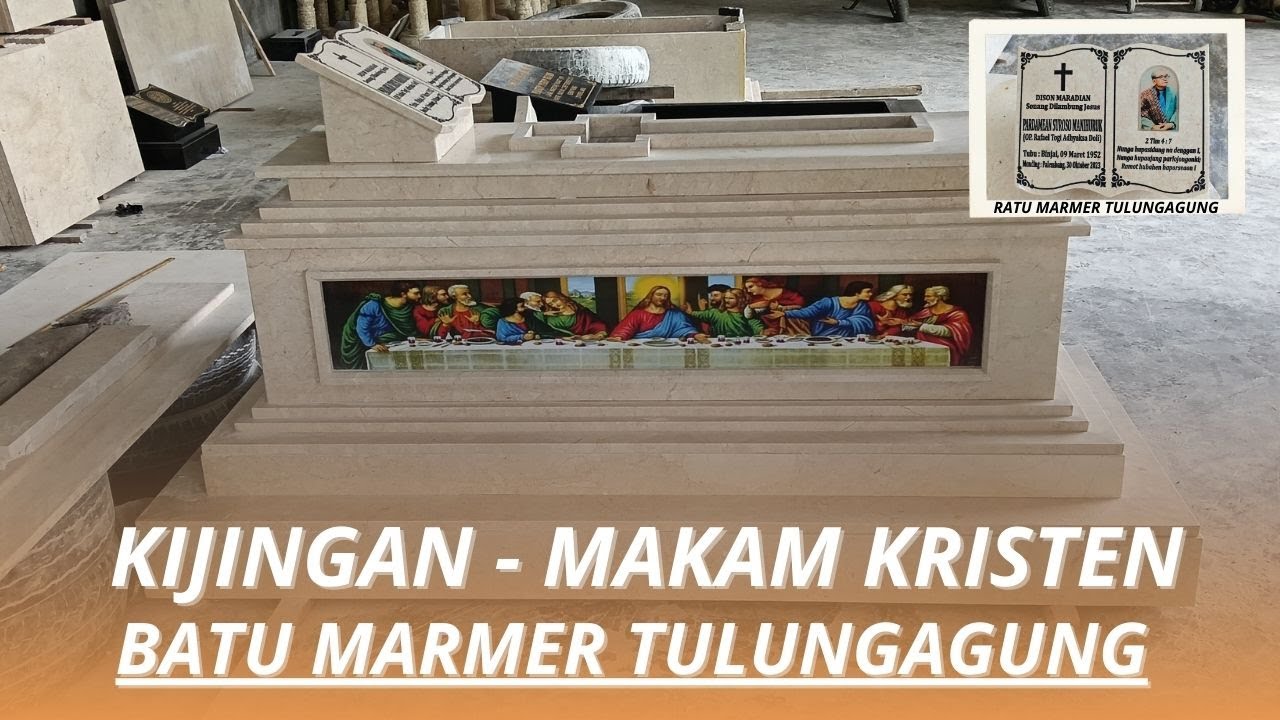 Proses Pembuatan Kijingan Kristen Dari Batu Marmer Langsung Dari Pengrajin RATU MARMER TULUNGAGUNG