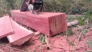 Proses Making Wood Size 4cm×24cm Chainsaw Stihl ms382