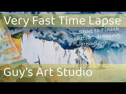 Seaford Head South Downs National Park Fast time lapse painting
