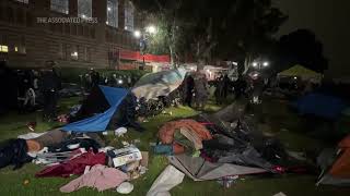 Watch Police And Protesters Clash At Ucla In Tense Scene As Pro-Palestinian Encampment Is Dismantled