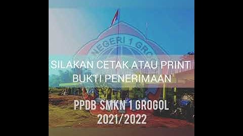PENGUMUMAN JALUR PRESTASI AKADEMIK PPDB SMKN 1 GROGOL 2021