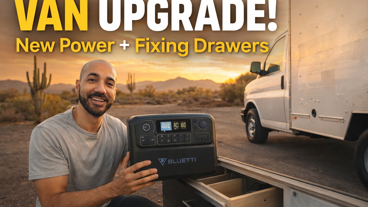 Van Life Upgrade! BLUETTI AC180 Unboxing + Finally Fixing My Drawers