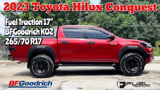 Fuel Traction 17' with BFGoodrich KO2 265x70 R17 on a 2023 Toyota Hilux Conquest @ RNH Tire Supply