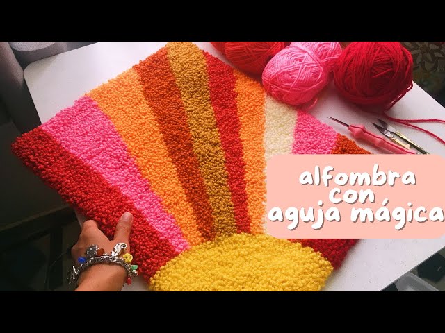 Rug hooking with alternative fibers using the Oxford Punch Needle   Patrones de puntos dos agujas, Alfombra de enganche, Patrones de alfombra  de enganche