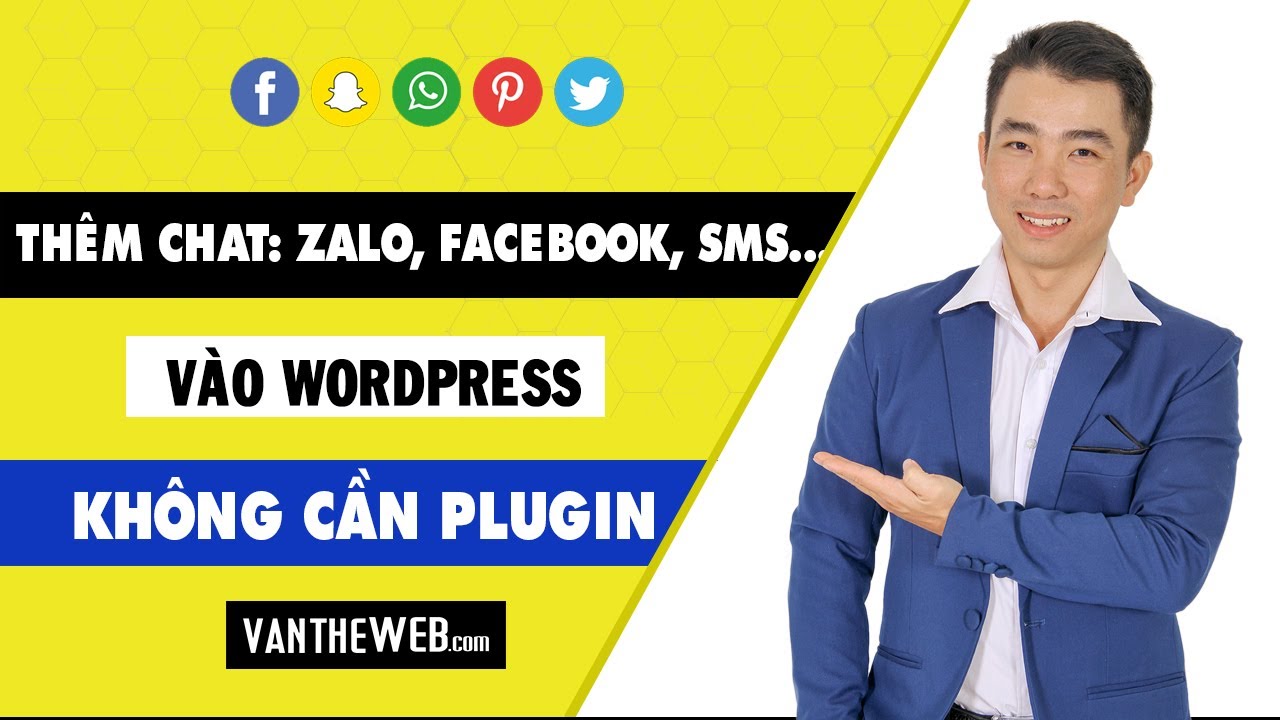 webboard wordpress  Update 2022  Cách chèn nút zalo, facebook, sms, skype... Social vào website WordPress [Không plugin] _ VănThếWeb