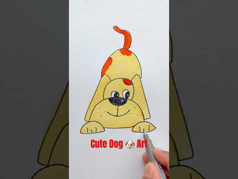 Creative Dog Drawing 😍✨ for kids #kids #kidsvideo #shortsvideo #shortsfeed #ytshorts #shorts