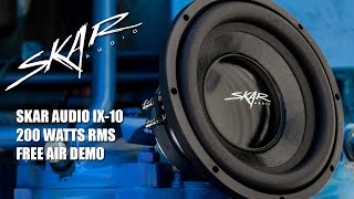 Skar Audio IX-10 200 Watt RMS 10" Subwoofer Free Air Slow Mo!!!