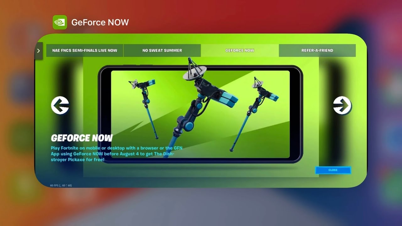 Fortnite GeForce Now Players Are Getting a New Pickaxe For Free