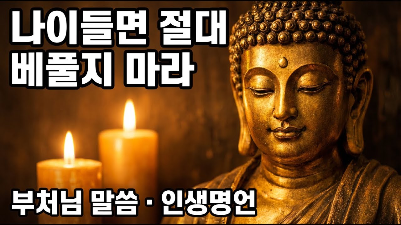 《부처님 말씀》 나이들면 절대 베풀지 말아야 할 5가지 | 인생명언 | 행복한노후