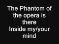 The phantom of the opera lyrics