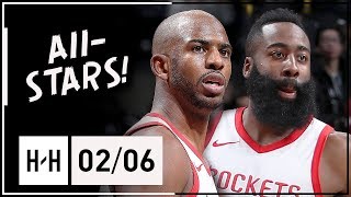 James Harden & Chris Paul CRAZY Highlights Rockets vs Nets (2018.02.06) - 36 Pts for MVP Harden!