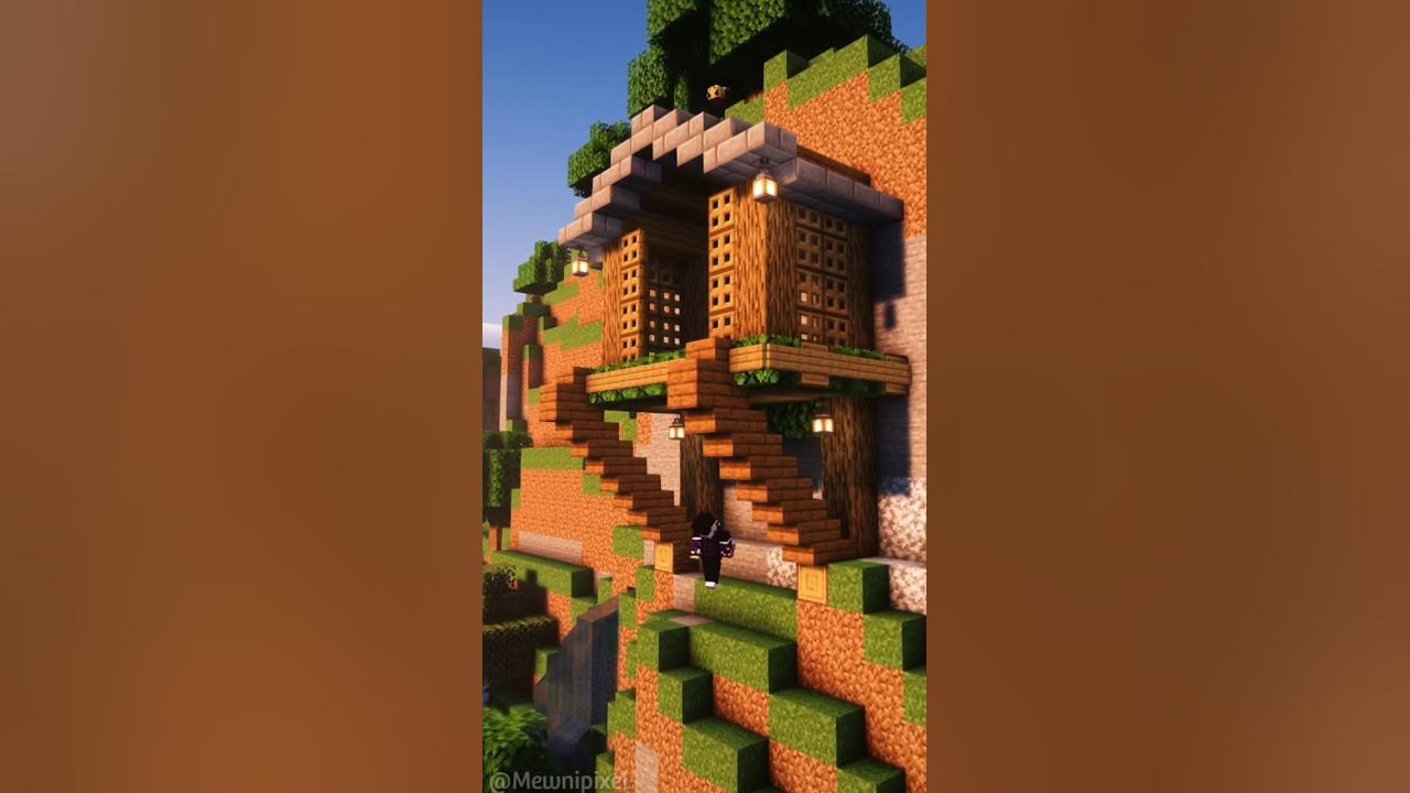 CASA DEL ÁRBOL DE CEREZO Tutorial  - Mewnipixel #minecraft