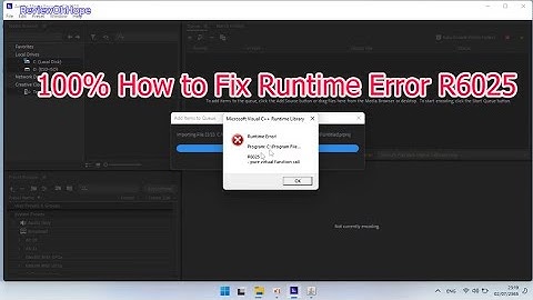 100% How to Fix Runtime Error R6025