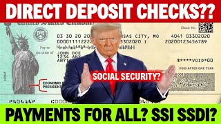 *IT'S ON THE WAY?* DIRECT DEPOSIT CHECKS? PAYMENTS FOR ALL? SOCIAL SECURITY UPDATE SSI SSDI UPDATE? Profile