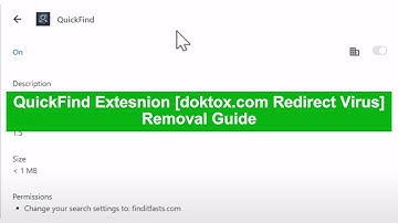 How to Remove QuickFind Extension [doktox.com Redirect Virus]? | Way to fix doktox.com Redirect