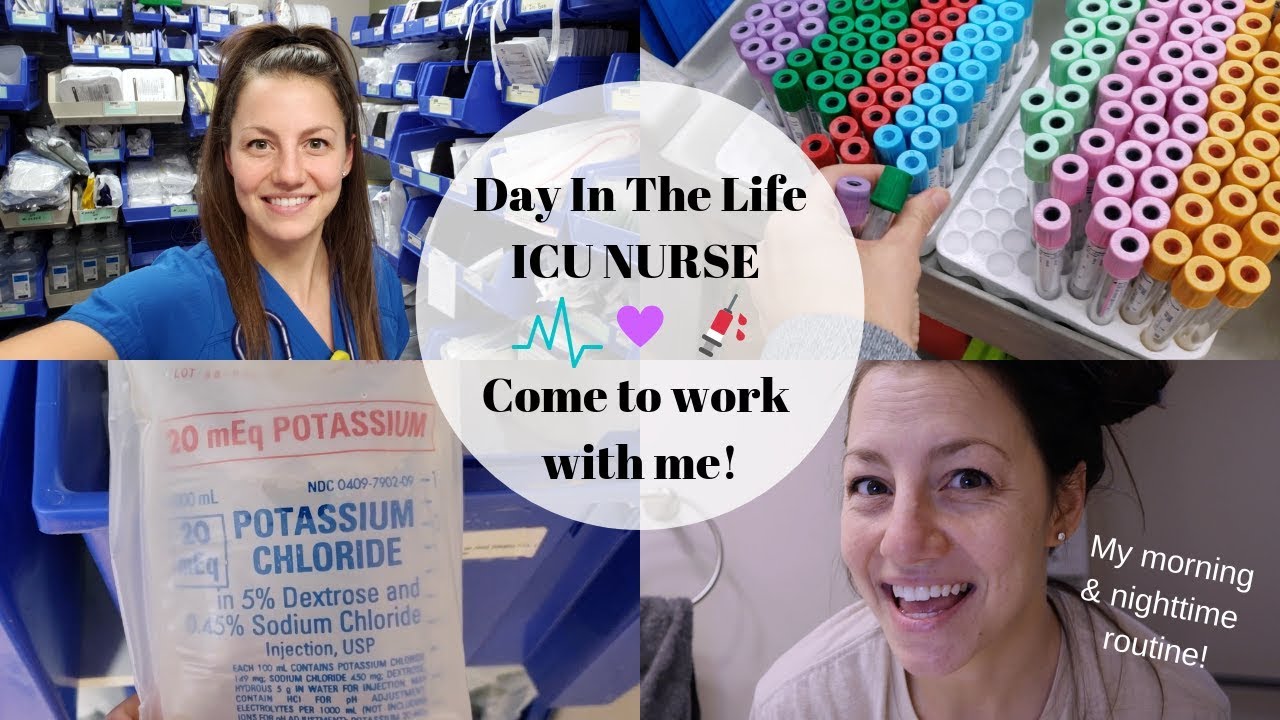 ICU Nurse Day in the Life | Come to work with me + my morning and night time routine!