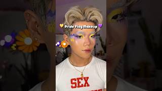 Celebrity It’s giving he she we they them nonbinary 💜💛 Pride Flag Makeup #shorts #lgbt #makeup Wealth