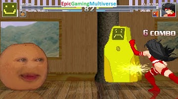 Spider-Man And Elektra VS Jailbot The Security Robot And Annoying Orange In A MUGEN Match / Battle