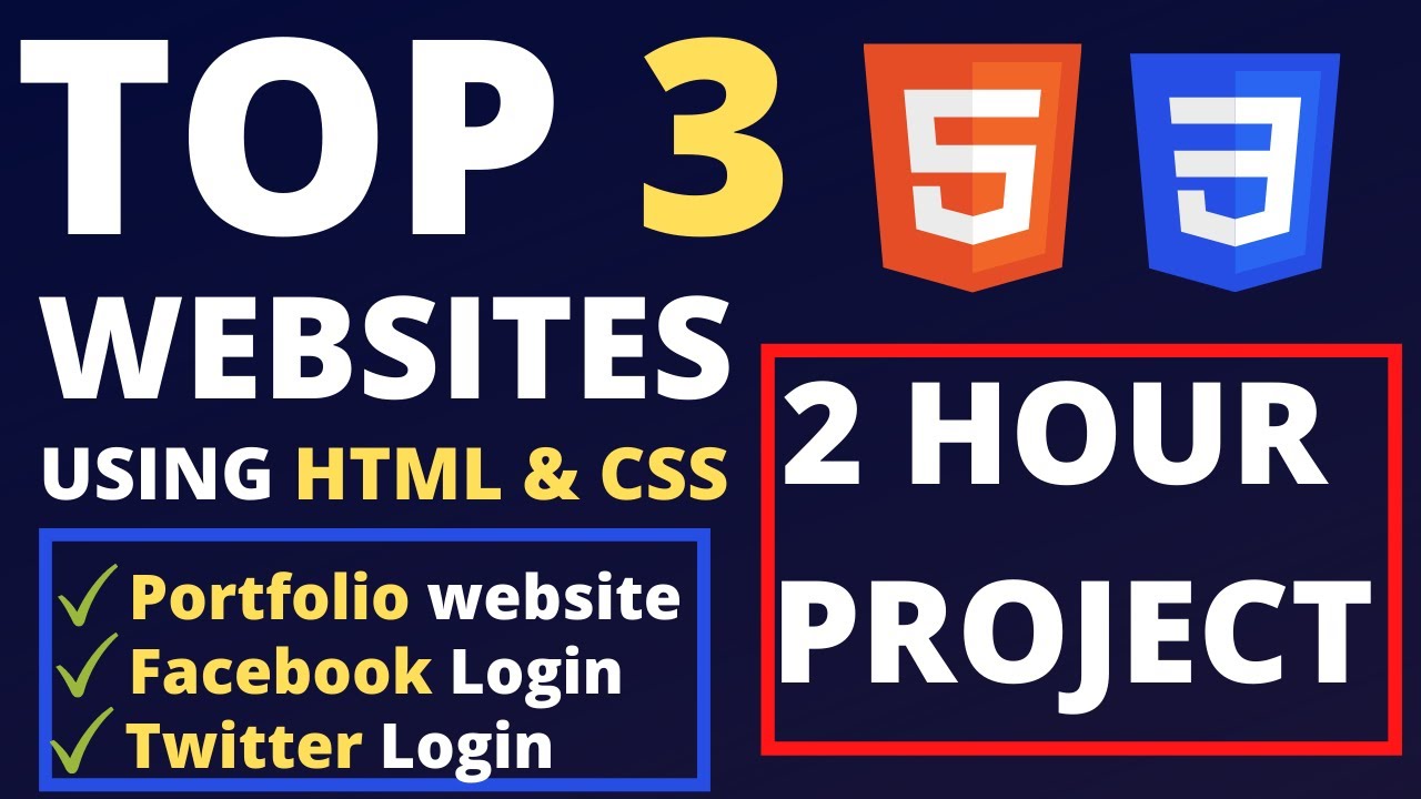 Топ 3 сайта. Html CSS Projects.