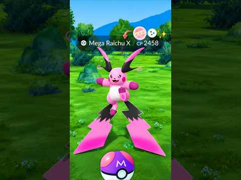 Wow😲 I Got Almost Hundo Mega Raichu X Raid in Pokémon Go #shorts #hundo #rare #shiny #tending