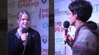 Angie Payne - Mountain Hardwear athlete - Interview at the Portland Boulder Rally 2013