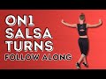 On1 salsa turns and spins follow along  dance with rasa