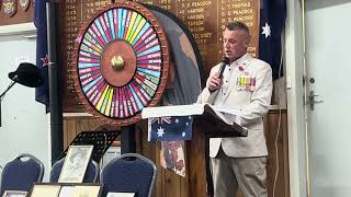 Brian Kerr’s speech - Remembrance Dinner 2025 - Tocumwal RSL 