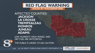 Multiple counties under "Red Flag Warning" for wildland fires