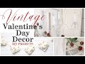 Valentine&#39;s Day Mantel Decor ~ DIY Cottage Mantel Decor ~ Vintage Valentine&#39;s Day ~ DIY Home Decor