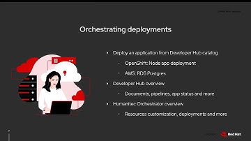 Developer Hub and Humanitec Orchestrator demo