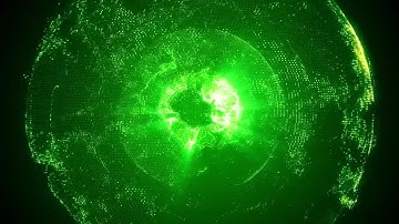 Rotating Green Planet Earth Stock Motion Graphics