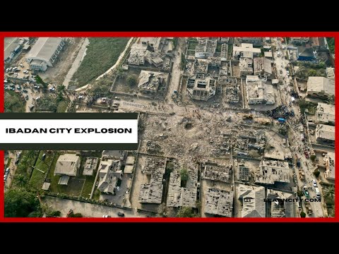 Full Aerial video: Ibadan explosion, houses and property destroyed from explosion on the 16th