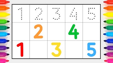 유아영어 숫자배우기 | 1부터 10까지 점선따라 여러번 따라 쓰기 읽기 | 아이들을 위한 숫자놀이 Learn to write Numbers 1 to 10 for toddlers