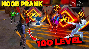 No Internet Prank With V badge Player 😱 But 100 Level Emote 🔥 Garena free fire