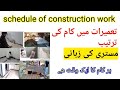 Construction Programme | Construction Schedule | Construction Planning in pakistan