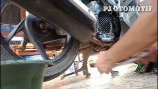cara ganti oli mesin vario techno 110