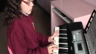 Jade' playing Piano - Indian Tom Toms