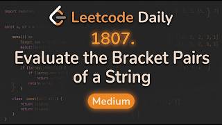 Evaluate the Bracket Pairs of a String | Leetcode 1807 | Arabic