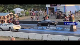 Monte Carlo vs Camaro - 10 second cars. Smoke Fire and Thunder Drag Races