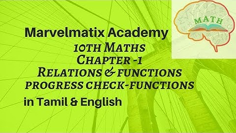 10th maths class chapter -1 Relations & Functions Progress check thinking corner in tamil & English