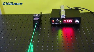 520nm 40mw  green DPSS laser Modulation TTL and Analog -- From www.CivilLaser.com