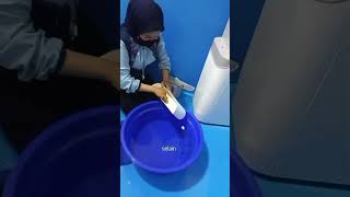 Coway Lady Cleaning Water Purifier & Air Purifier at SPPG (Nutrition Fulfillment Service Unit)