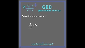 GED Math: One-Step Equation with Division (1.1, Bgn, #27)