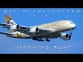 Plane Spotting New York City Morning Run ICAO KJFK 4K 