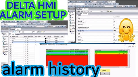 alarm history in delta hmi|alarm setting in delta hmi|alarm configuration|alarm setup in delta hmi