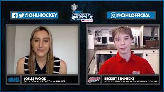 2022 #OHLDraft Interview - Beckett Sennecke (Oshawa Generals)