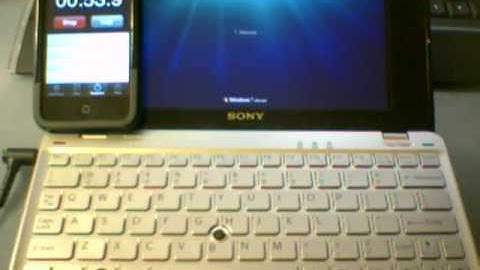 Vaio P - Booting Up Windows 7 (1.33Ghz)