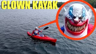 when your drone see's a clown on a kayak, do not let it get on your boat!! (Run away Fast!!)