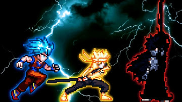 Goku SSGSS Team Shonen (New) VS Ichigo V4 (All Form) in Jump Force Mugen