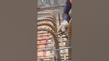 Ties ring column rebar #shorts #construction #structure #engineering #skills